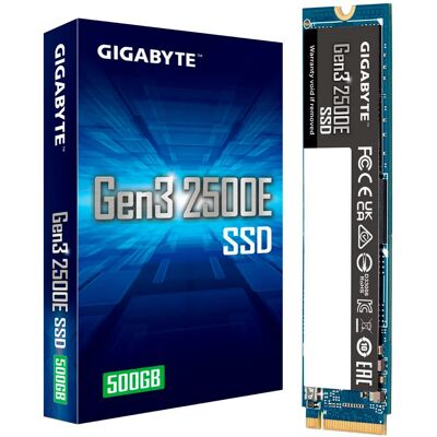 SSD M.2 2280 Gen3 2500E 500GB 3D NAND NVMe - GIGABYTE SSD M.2 2280 Gen3 2500E 500GB 3D NAND NVMe - GIGABYTE