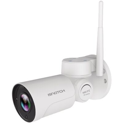 ISNATCH Cámara IP Wi-Fi HD PTZ motorizada con detección de movimiento y grabación microSD (interior/exterior) ISNATCH Cámara IP Wi-Fi HD PTZ motorizada con detección de movimiento y grabación microSD (interior/exterior)