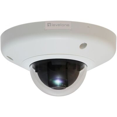 LevelOne Cámara de vigilancia fija domo de red IP PoE 802.3af de 3 megapíxeles (blanca) - NIVEL UNO LevelOne Cámara de vigilancia fija domo de red IP PoE 802.3af de 3 megapíxeles (blanca) - NIVEL UNO