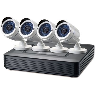 Pack Vigilancia (4x Cámaras 2Mpx IP66 Wi-Fi + 1x Grabador DVR 4 Canales) - LEVELONE Pack Vigilancia (4x Cámaras 2Mpx IP66 Wi-Fi + 1x Grabador DVR 4 Canales) - LEVELONE