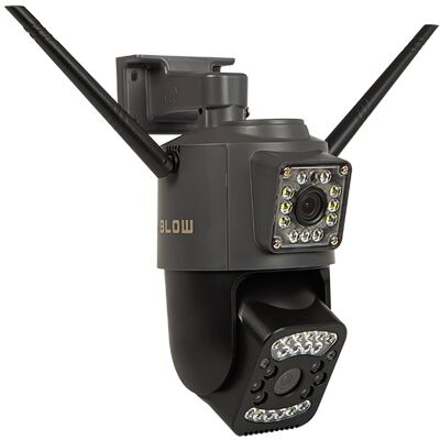 Cámara de Vigilancia PTZ Wi Fi 2MP + 2MP H-332-B con Lente Giratoria Doble - BLOW Cámara de Vigilancia PTZ Wi Fi 2MP + 2MP H-332-B con Lente Giratoria Doble - BLOW