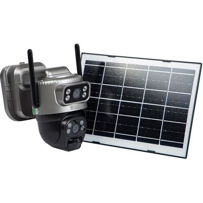 Cámara de Vigilancia IP PTZ Wi-Fi 4MP H-384 DualLens con Batería y Panel Solar - BLOW Cámara de Vigilancia IP PTZ Wi-Fi 4MP H-384 DualLens con Batería y Panel Solar - BLOW