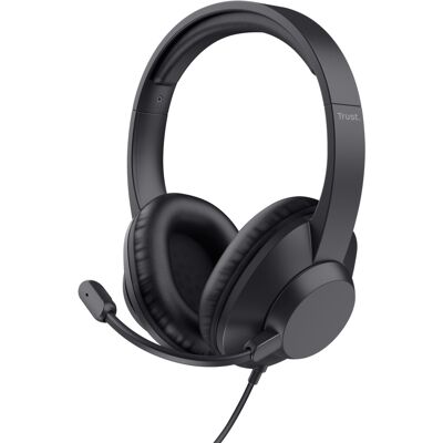 Auriculares Headset Ayda Max con Cable Jack 3.5mm (Negro) - TRUST Auriculares Headset Ayda Max con Cable Jack 3.5mm (Negro) - TRUST