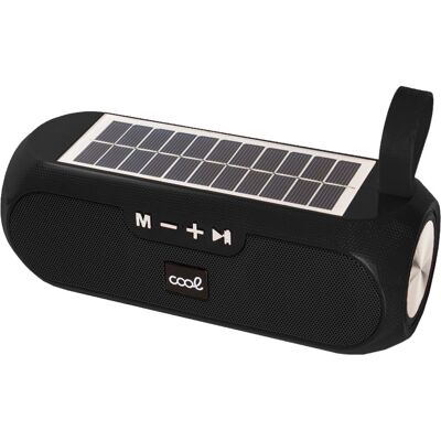 Altavoz Bluetooth Glasgow 10W con Panel Solar (Negro) - COOL Altavoz Bluetooth Glasgow 10W con Panel Solar (Negro) - COOL