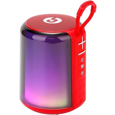 Altavoz Bluetooth portátil Light Boom de 5W con radio FM (rojo) - COOLSOUND Altavoz Bluetooth portátil Light Boom de 5W con radio FM (rojo) - COOLSOUND