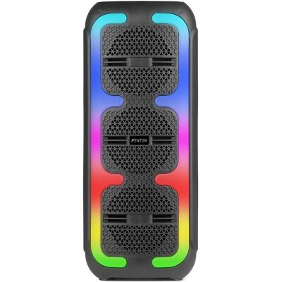 Altavoz Bluetooth portátil 2x 4" 120W USB/microSD con efectos LED y micrófono (TRACK310) - FENTON Altavoz Bluetooth portátil 2x 4" 120W USB/microSD con efectos LED y micrófono (TRACK310) - FENTON