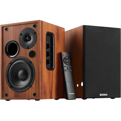 Altavoces Estudio Amplificados BLUETOOTH 80W Madera (KS02) - AUDIZIO Altavoces Estudio Amplificados BLUETOOTH 80W Madera (KS02) - AUDIZIO
