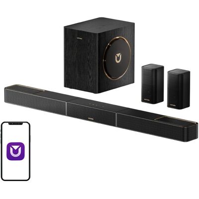 Barra de Sonido + Subwoofer Skywave X40 5.1.2 Canales (Negro) - ULTIMEA Barra de Sonido + Subwoofer Skywave X40 5.1.2 Canales (Negro) - ULTIMEA