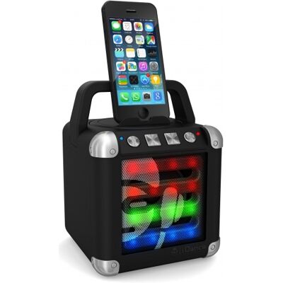 Altavoz Bluetooth portátil con efectos LED (negro) - iDance Altavoz Bluetooth portátil con efectos LED (negro) - iDance