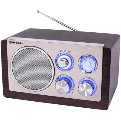 Radio de escritorio vintage (plata) - ROADSTAR Radio de escritorio vintage (plata) - ROADSTAR