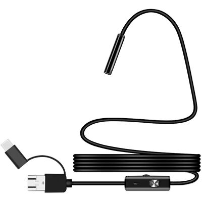 Cámara de Inspección Visual USB 480p IP67 (Negra) - REBEL Cámara de Inspección Visual USB 480p IP67 (Negra) - REBEL