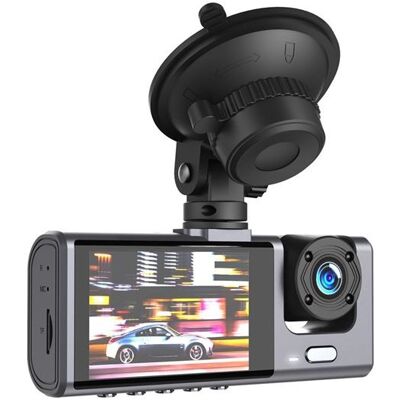 Cámara de salpicadero para vehículos con pantalla LCD dual Full HD de 12 MP y 2" y ángulo de visión de 140° - XO Cámara de salpicadero para vehículos con pantalla LCD dual Full HD de 12 MP y 2" y ángulo de visión de 140° - XO