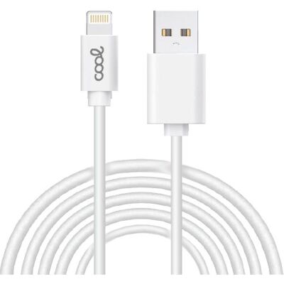 Cable USB Lightning Cool - 3m Blanco para iPhone/iPad Cable USB Lightning Cool - 3m Blanco para iPhone/iPad