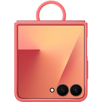Funda plegable de silicona con anilla para Galaxy Z Flip7 (roja) - SAMSUNG Funda plegable de silicona con anilla para Galaxy Z Flip7 (roja) - SAMSUNG