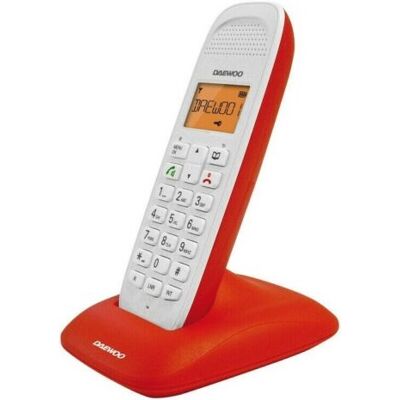Teléfono Inalámbrico DTD1250R (Blanco/Rojo) - DAEWOO Teléfono Inalámbrico DTD1250R (Blanco/Rojo) - DAEWOO
