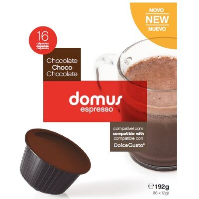 DOMUS ESPRESSO Dolce Gusto Domus Cápsulas Espresso (16 Piezas) Chocolate DOMUS ESPRESSO Dolce Gusto Domus Cápsulas Espresso (16 Piezas) Chocolate