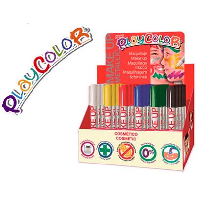Playcolor Make Up Barra de Maquillaje Metálica (24 Uds) Colores Surtidos Playcolor Make Up Barra de Maquillaje Metálica (24 Uds) Colores Surtidos