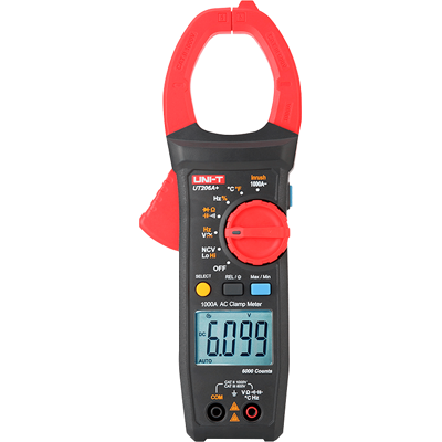 Pinza Amperimétrica Digital AC/DC 1000V 1000A - UNI-T UT206A+ Pinza Amperimétrica Digital AC/DC 1000V 1000A - UNI-T UT206A+