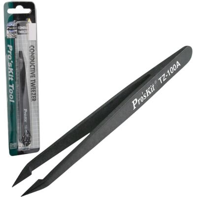 Pinza Fibra Carbono Puntas Finas 115mm (Blister) - Proskit Pinza Fibra Carbono Puntas Finas 115mm (Blister) - Proskit