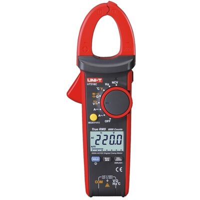 Pinza Amperimétrica Digital True RMS AC/DC 60A/600A AC/DC 1000V - UNI-T Pinza Amperimétrica Digital True RMS AC/DC 60A/600A AC/DC 1000V - UNI-T