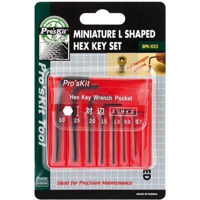 Kit de 7 Llaves Hexagonales Macho (Blister) - Proskit Kit de 7 Llaves Hexagonales Macho (Blister) - Proskit