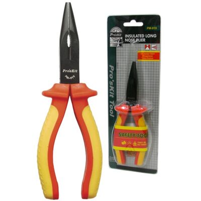 Alicates de punta larga aislados 1000V - Pro'sKit Pliers Alicates de punta larga aislados 1000V - Pro'sKit Pliers