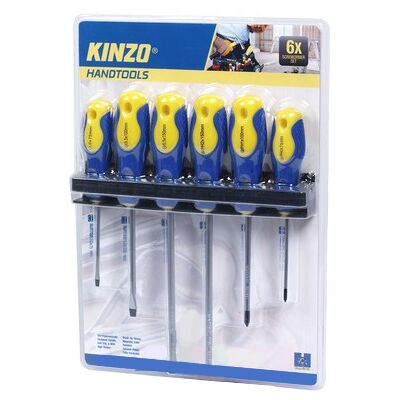 Juego de 6 llaves (3x cruz / 3x ranura) - KINZO Juego de 6 llaves (3x cruz / 3x ranura) - KINZO