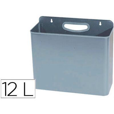 SIE - Cubo de basura metálico de pared 99-G Gris SIE - Cubo de basura metálico de pared 99-G Gris