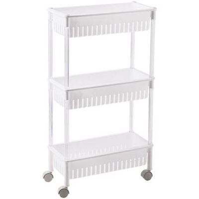 BENSON Balda/Rejilla Extraíble 3 Niveles Con Ruedas (45 x 21 x 80cm) BENSON Balda/Rejilla Extraíble 3 Niveles Con Ruedas (45 x 21 x 80cm)