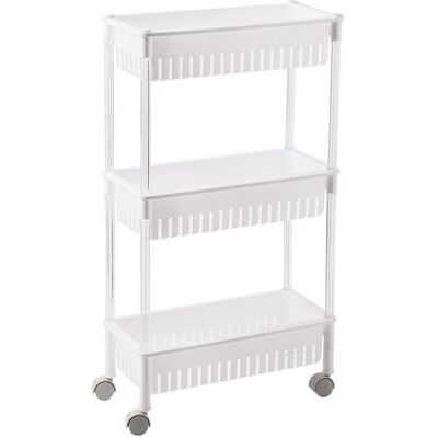 BENSON Librería/Estantería Extraíble 3 Niveles con Ruedas (42 x 26 x 80cm) BENSON Librería/Estantería Extraíble 3 Niveles con Ruedas (42 x 26 x 80cm)