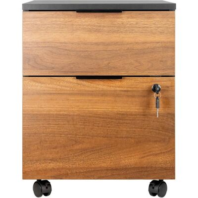 Cajonera Artesanal Negro/Madera con Ruedas y Llave de Seguridad (54,5 x 52 x 40 cm) - PHOENIX Cajonera Artesanal Negro/Madera con Ruedas y Llave de Seguridad (54,5 x 52 x 40 cm) - PHOENIX