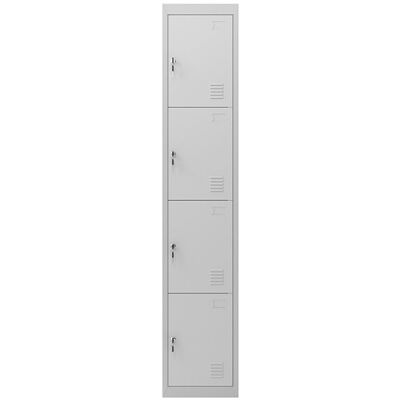 Taquilla Metálica con 4 Puertas y Cerradura (1800 x 300 x 500 mm) - CROMAD Taquilla Metálica con 4 Puertas y Cerradura (1800 x 300 x 500 mm) - CROMAD