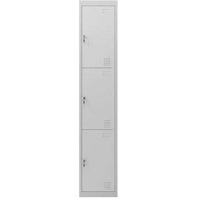 Taquilla Metálica con 3 Puertas y Cerradura (1800 x 300 x 500 mm) - CROMAD Taquilla Metálica con 3 Puertas y Cerradura (1800 x 300 x 500 mm) - CROMAD