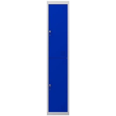 Taquilla Metálica con 2 Puertas y Cerradura (1800 x 300 x 500 mm) Azul - CROMAD Taquilla Metálica con 2 Puertas y Cerradura (1800 x 300 x 500 mm) Azul - CROMAD
