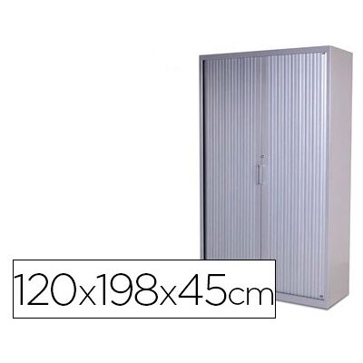 Armario metálico Rocada con 4 estantes, serie Store, 120 x 198 x 45 cm, acabado AC00 (gris) Armario metálico Rocada con 4 estantes, serie Store, 120 x 198 x 45 cm, acabado AC00 (gris)