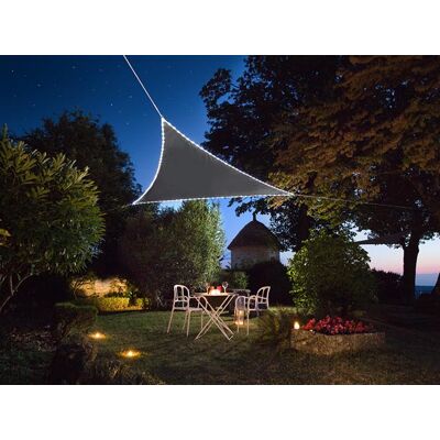 Vela Triángulo con Aro LED (Gris Antracita) - PEREL Vela Triángulo con Aro LED (Gris Antracita) - PEREL