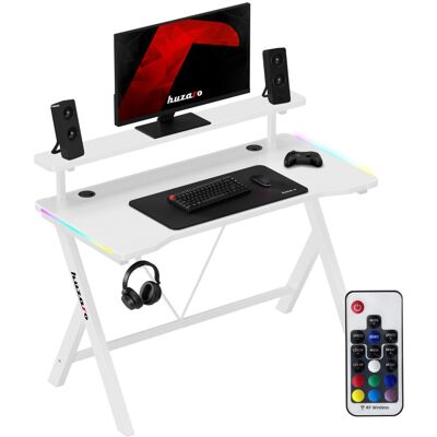Mesa de juego Hero 1.9 RGB 120 cm (blanca) - HUZARO Mesa de juego Hero 1.9 RGB 120 cm (blanca) - HUZARO