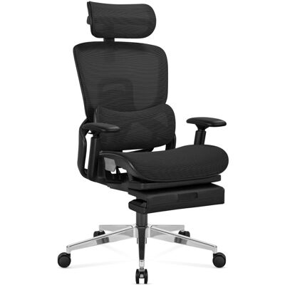 Silla ergonómica Expert 9.3 con reposapiés (negro) - MARK ADLER Silla ergonómica Expert 9.3 con reposapiés (negro) - MARK ADLER