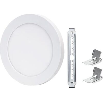 AIGOSTAR Panel LED Orientable de Superficie Redonda (Ø 16,5cm) 12W 3 Colores (3000K/4000K/6000K) 850Lm AIGOSTAR Panel LED Orientable de Superficie Redonda (Ø 16,5cm) 12W 3 Colores (3000K/4000K/6000K) 850Lm