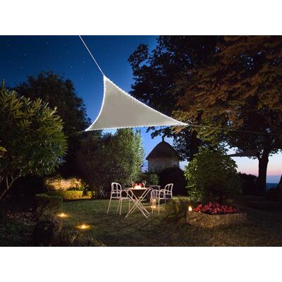 Vela Triángulo con Borde LED (Gris Claro) - PEREL Vela Triángulo con Borde LED (Gris Claro) - PEREL