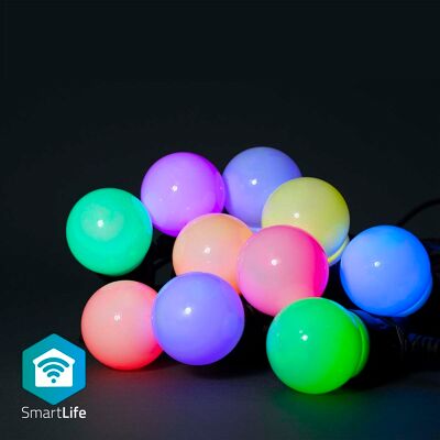 Serie 10 LED´s RGB Natal 220V c/ Efectos SmartLife Wi-Fi (9 mts) - NEDIS Serie 10 LED´s RGB Natal 220V c/ Efectos SmartLife Wi-Fi (9 mts) - NEDIS