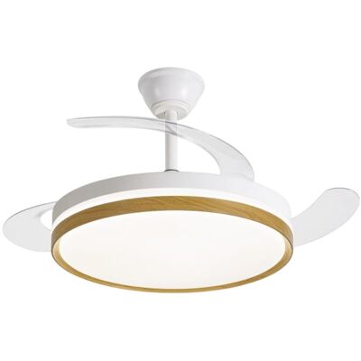 Ventilador de techo retráctil 6 velocidades 30W Ø106 cm con lámpara LED – DAEWOO Ventilador de techo retráctil 6 velocidades 30W Ø106 cm con lámpara LED – DAEWOO