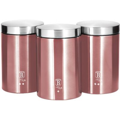 BERLINGERHAUS Set de 3 Contenedores de Cocina (Colección Rose) - BERLINGER HAUS BERLINGERHAUS Set de 3 Contenedores de Cocina (Colección Rose) - BERLINGER HAUS