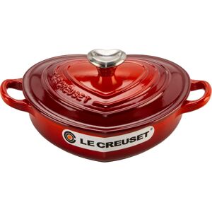 Le Creuset Plato de Hierro Fundido en Forma de Corazón con Tapa - Cerise Le Creuset Plato de Hierro Fundido en Forma de Corazón con Tapa - Cerise