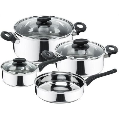 Deliss Tren de Cocina 7 Piezas para Gas, Eléctrico y Vitrocerámica (Acero Inoxidable) - MAGEFESA Deliss Tren de Cocina 7 Piezas para Gas, Eléctrico y Vitrocerámica (Acero Inoxidable) - MAGEFESA
