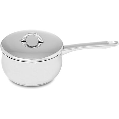 Cacerola Inducción Domus 16 con Mango 1.6L (Acero Inoxidable) - SILAMPOS Cacerola Inducción Domus 16 con Mango 1.6L (Acero Inoxidable) - SILAMPOS