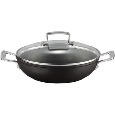 Cazuela Baja de Aluminio con Tapa de Cristal 3,6L 30cm (Negra) - LE CREUSET Cazuela Baja de Aluminio con Tapa de Cristal 3,6L 30cm (Negra) - LE CREUSET