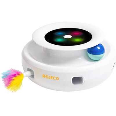 Juguete Interactivo Rojeco 2 en 1 - 5 Modos, Plumas y Pelotas Rotatorias Juguete Interactivo Rojeco 2 en 1 - 5 Modos, Plumas y Pelotas Rotatorias