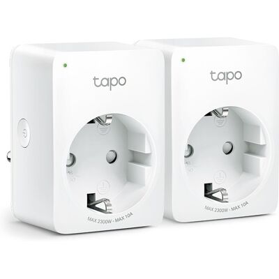 Pack 2x Enchufes Tapo P100 Mini Smart WiFi / Bluetooth 2300W - TP-LINK Pack 2x Enchufes Tapo P100 Mini Smart WiFi / Bluetooth 2300W - TP-LINK