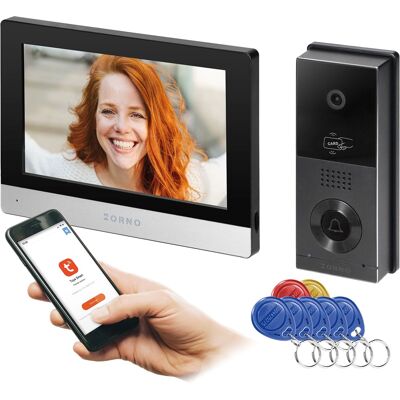 Videoportero 8" con Lector RFID (Negro) - ORNO Videoportero 8" con Lector RFID (Negro) - ORNO